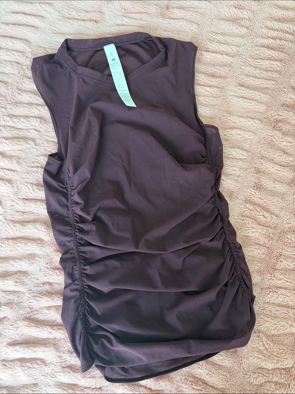 Lululemon Sleeveless Ruched Tank Top - Dark Plum